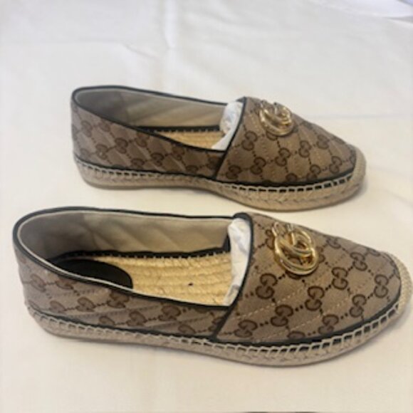 NIB Gucci Espadrille Loafers - Size 38/ 7 1/2 - Picture 2 of 12